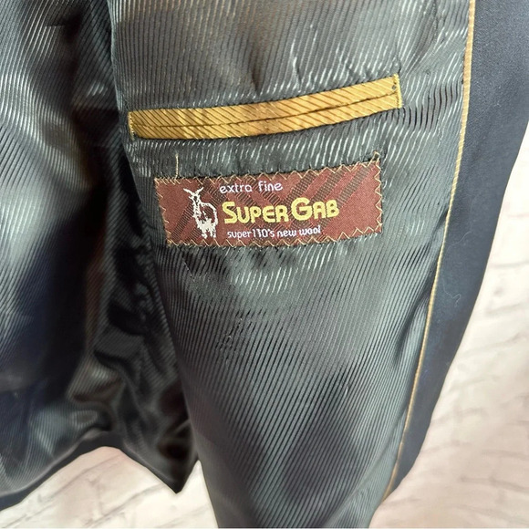 cianni cellini charles 2B navy wool blazer sports coat jacket sz 54R - Picture 5 of 7